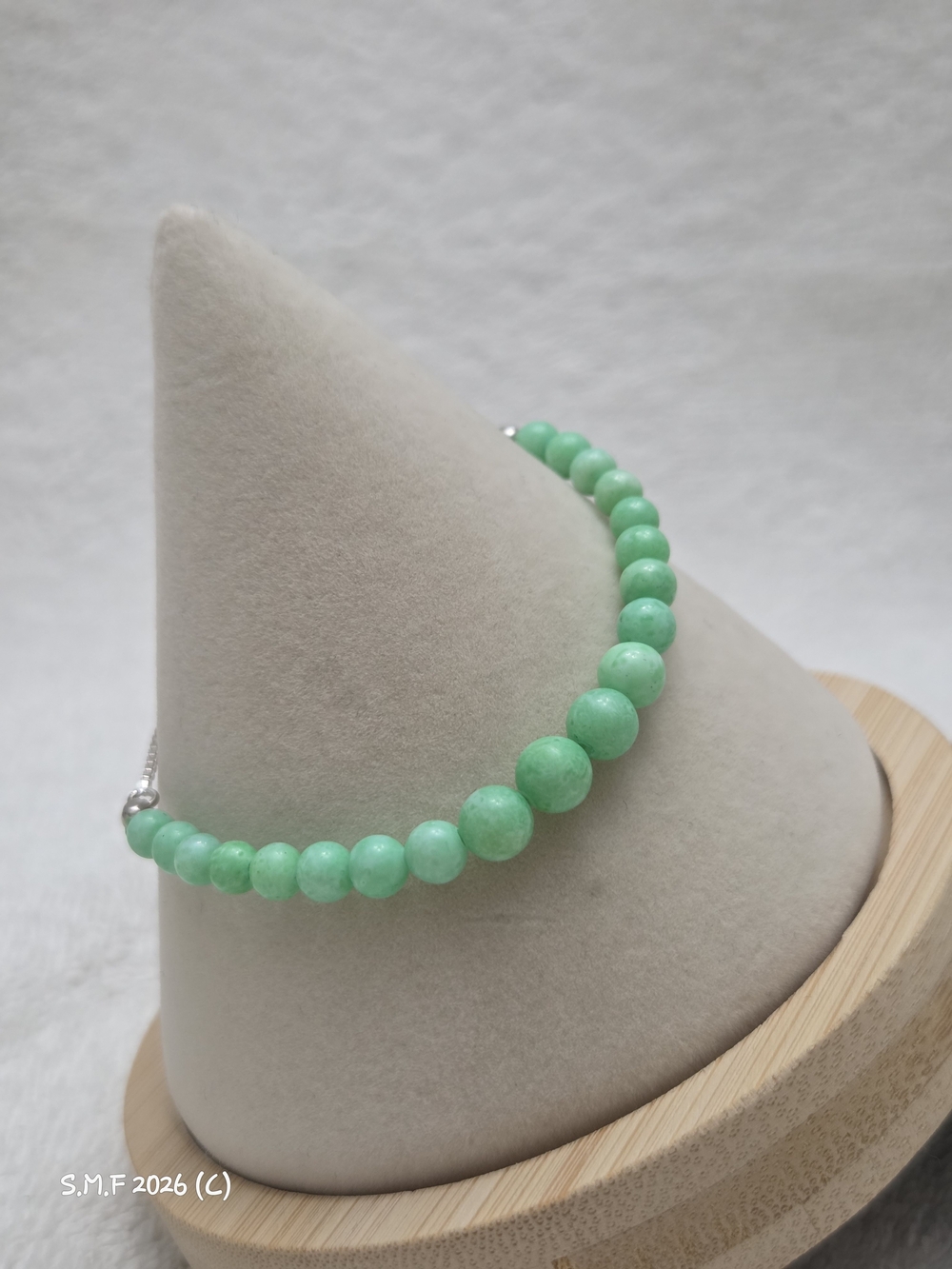 Enhanced Green Opal Bolo Bracelet in Sterling Silver